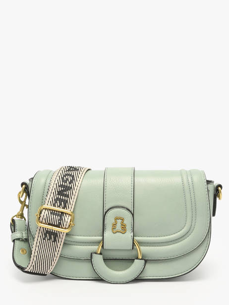Sac BandouliÃ¨re Anneau Lulu castagnette Vert anneau YSABELLA