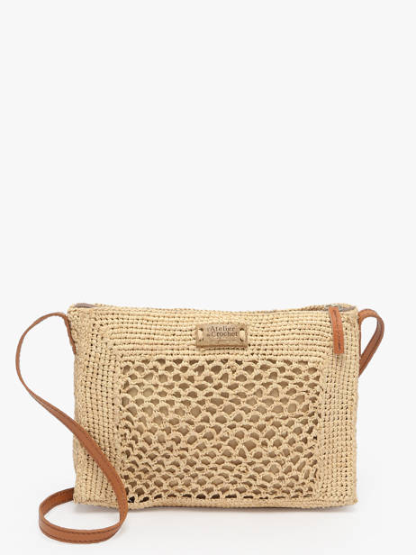 Sac BandouliÃ¨re L'atelier Du Crochet Raphia Le voyage en panier Blanc l'atelier du crochet AM810