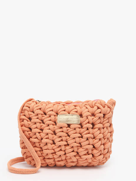 Sac BandouliÃ¨re Crochet Le voyage en panier Orange crochet PM854