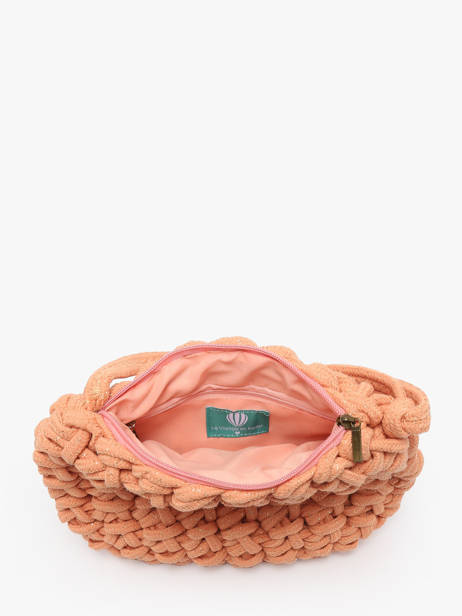 Sac BandouliÃ¨re Crochet Le voyage en panier Orange crochet PM854 vue secondaire 3