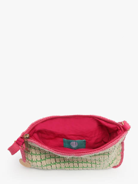 Sac Bandoulière Over The Rainbow Coton Le voyage en panier Vert over the rainbow PM871 vue secondaire 3