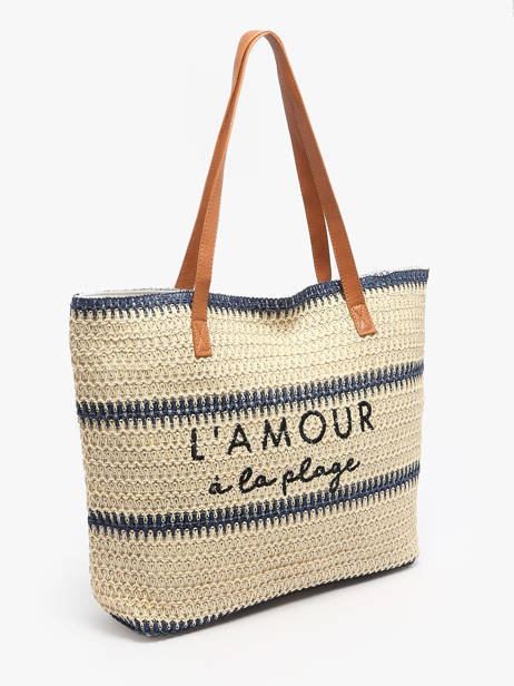 Sac PortÃ© Ã©paule Cabas Polyester Gerard pasquier Bleu cabas P25022 vue secondaire 2