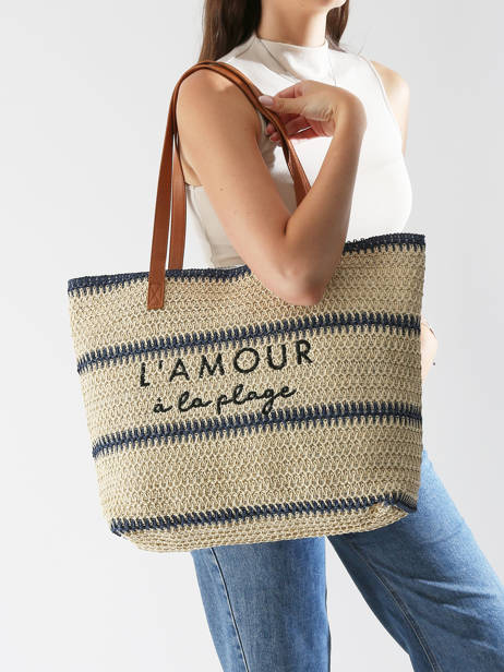 Sac PortÃ© Ã©paule Cabas Polyester Gerard pasquier Bleu cabas P25022 vue secondaire 1