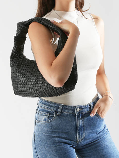 Sac Porté épaule Tresse Miniprix Noir tresse 25022 vue secondaire 1