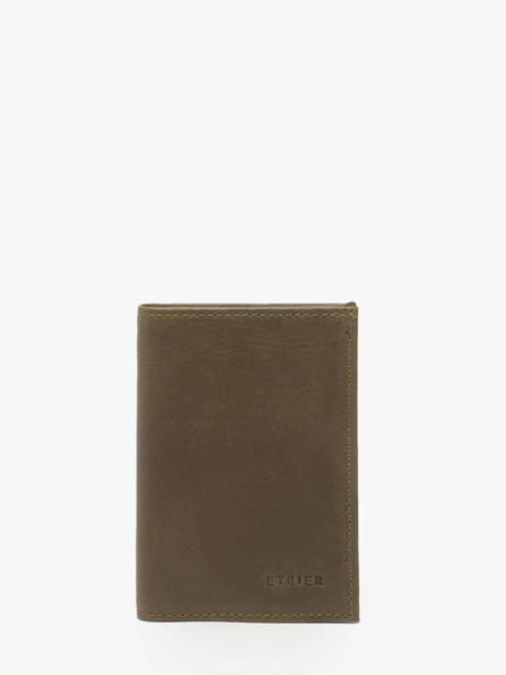 Portefeuille Porte-monnaie Oil Cuir Etrier Vert oil EOIL5007