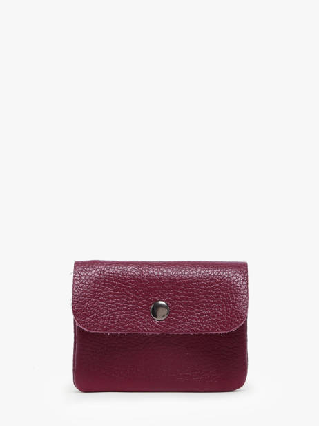 Porte-monnaie Cuir Milano Rouge caviar CA23092