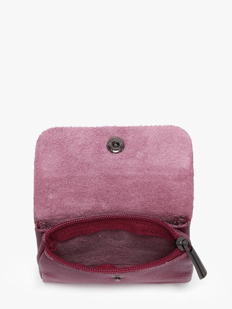 Porte-monnaie Cuir Milano Rouge caviar CA23092 vue secondaire 1