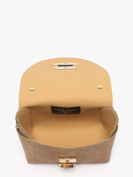 Sac Bandoulière Velvet Cuir Milano Beige velvet VE24117 vue secondaire 3