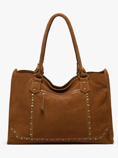 Leather Houston A4 Shoulder Bag Basilic pepper Brown houston BHOU31