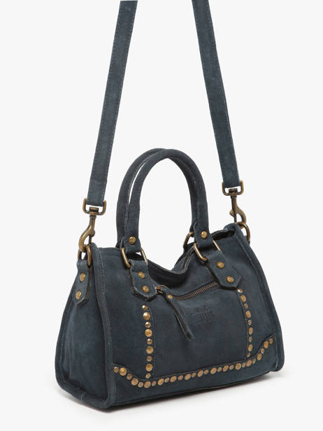 Sac Bandoulière Houston Cuir Basilic pepper Bleu houston BHOU72 vue secondaire 1