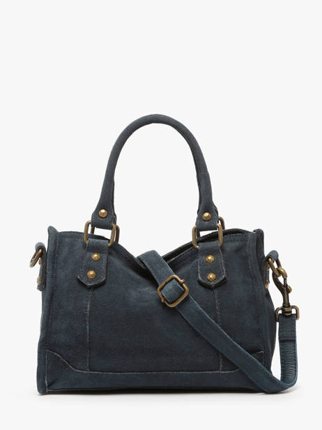 Sac Bandoulière Houston Cuir Basilic pepper Bleu houston BHOU72 vue secondaire 3