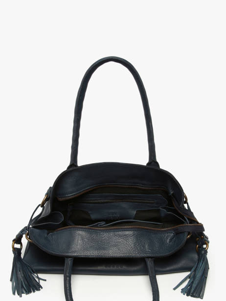 Sac Porté épaule Cow Cuir Basilic pepper Bleu cow BCOW84 vue secondaire 2