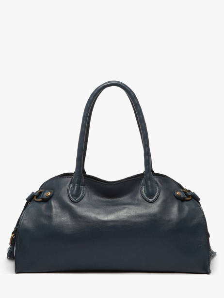 Sac Porté épaule Cow Cuir Basilic pepper Bleu cow BCOW84 vue secondaire 3