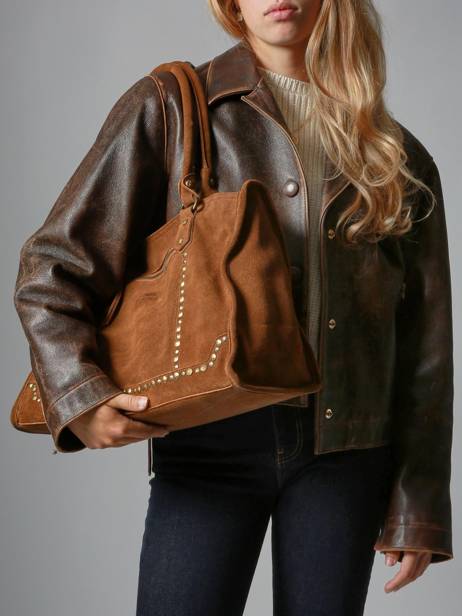 Leather Houston A4 Shoulder Bag Basilic pepper Brown houston BHOU31 other view 1