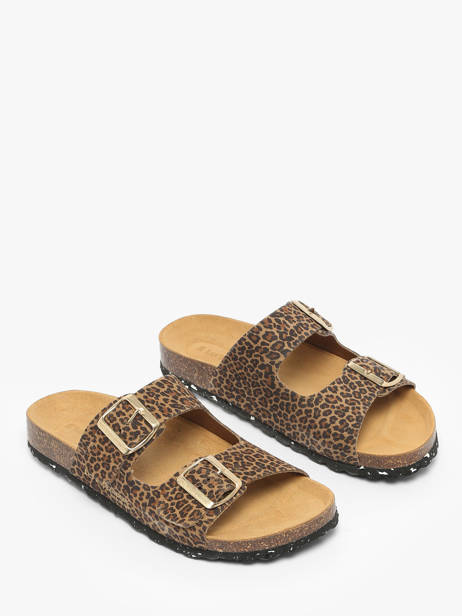 Slippers In Leather Les tropeziennes Beige women ZATIX other view 1