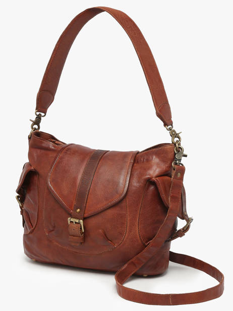 Sac Porté épaule Heritage Cuir Biba Marron heritage CLT1L vue secondaire 1