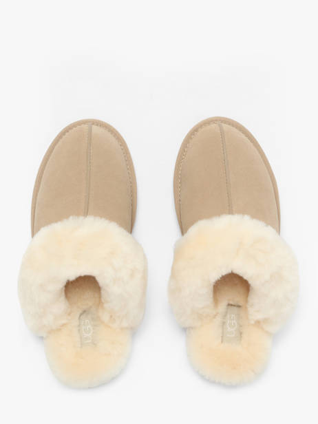 Chaussons Scuffette Ii En Cuir Ugg Beige women 1106872 vue secondaire 4
