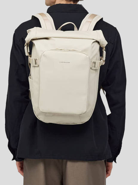 Lisbon Small - Backpack Kapten and son Beige backpack S other view 1