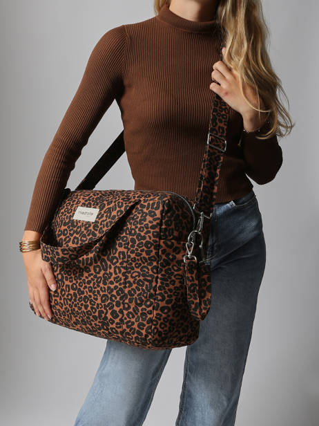 Recycled Cotton Darcy Shoulder Bag Rivedroite Brown wild tribe DARCYWIL other view 1