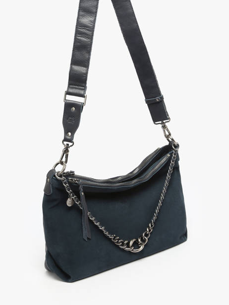 Shoulder Bag Vintage Leather Mila louise Blue vintage 3822VC other view 2