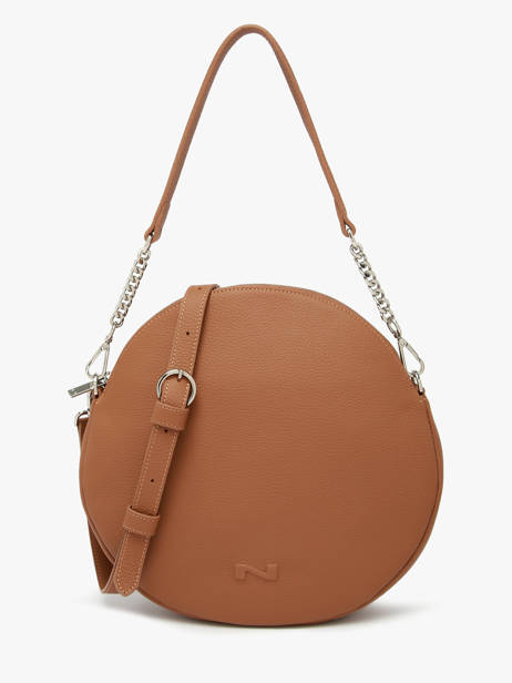 Sac Porté épaule Anna Cuir Nathan baume Marron nathan 9