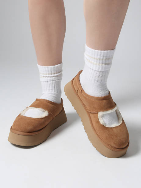 Derby Shoes In Leather Ugg Beige women 1167612 other view 1