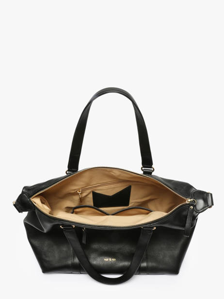 Sac Porté épaule Vintage Cuir Nat et nin Noir vintage THYLANE vue secondaire 3
