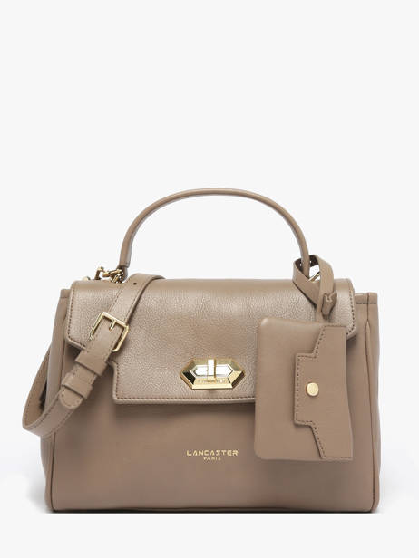 Leather Mademoiselle Grace Top-handle Bag Lancaster Brown mademoiselle grace 102