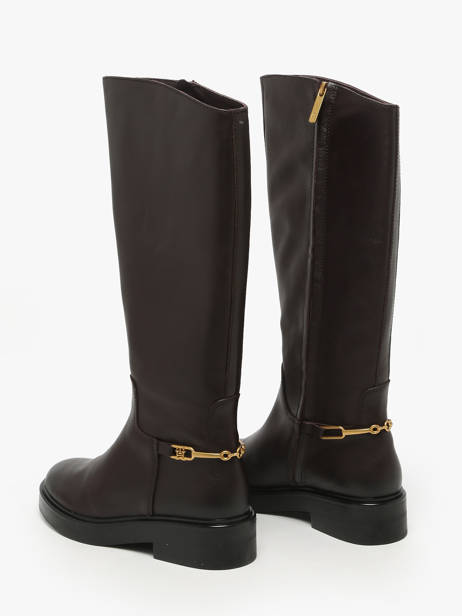 Boots In Leather Tommy hilfiger Brown women 8863GR8 other view 2
