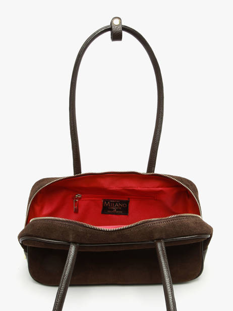 Sac Porté épaule Velvet Caviar Cuir Milano Marron velvet caviar VC25093 vue secondaire 3
