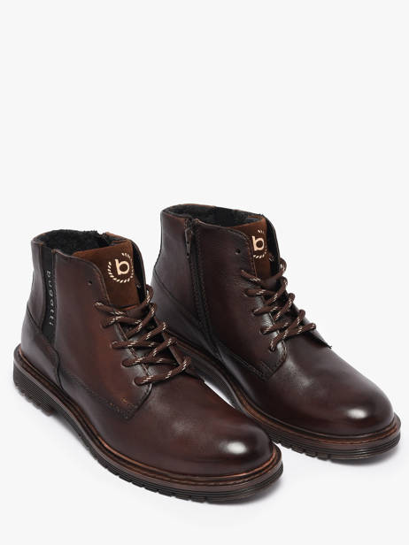 Bottines En Cuir Bugatti Marron men 10006000 vue secondaire 1