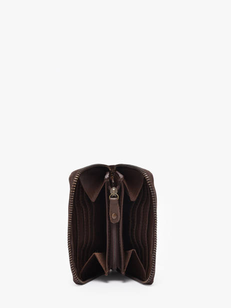 Porte-monnaie Texas Cuir Biba Marron heritage BT11 vue secondaire 1