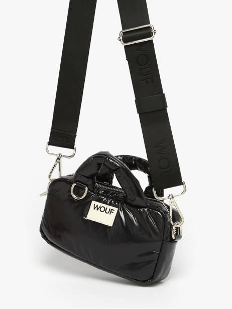 Sac Bandoulière Glossy Polyester Recyclé Wouf Noir glossy BM250023 vue secondaire 2