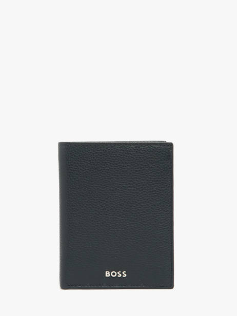 Wallet With Coin Purse Grained Leather Hugo boss Blue grained HLO416N