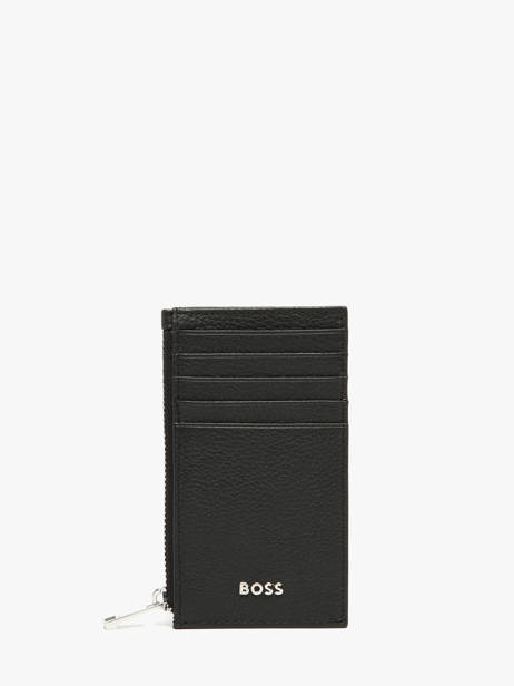 Card Holder Leather Hugo boss Black grained HLK518A