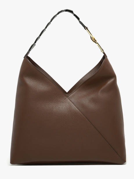 Shoulder Bag Pagode Leather Lancel Brown pagode A12510 other view 5