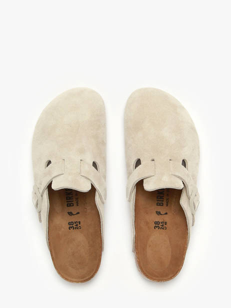 Mules Boston En Cuir Birkenstock Blanc women 1031662 vue secondaire 3