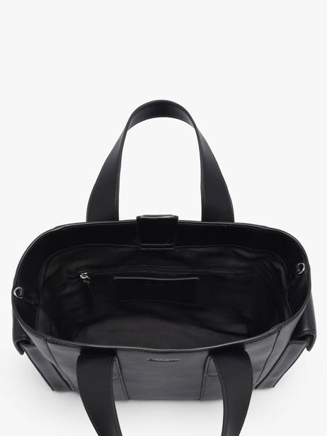 Sac Porté Main Signature Logo Strap Polyurethane Calvin klein jeans Noir signature logo strap 4F3290G vue secondaire 2