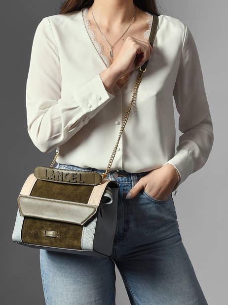 Sac Bandoulière Ninon Color Block Cuir Lancel Multicolore ninon A13370 vue secondaire 1