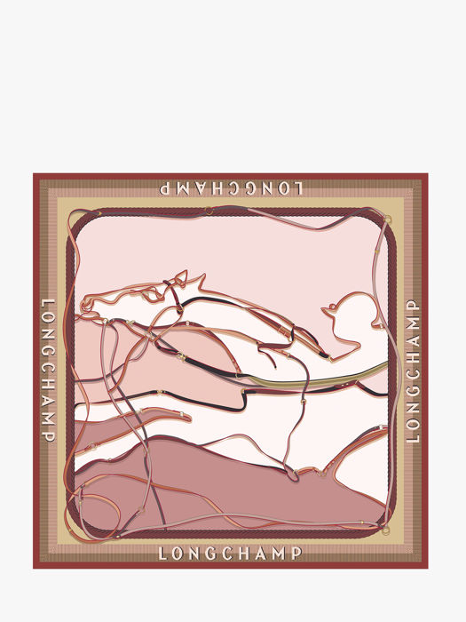 Longchamp Soie gots Scarf Pink