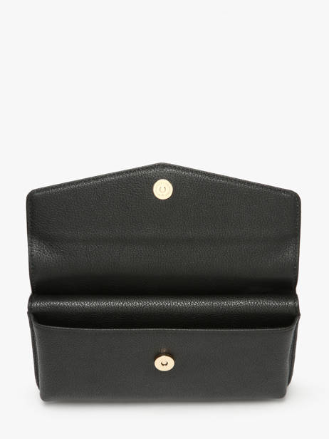 Sac Pochette Luna Cuir Avec Chaînette Amovible Hexagona Noir luna 688422 vue secondaire 3