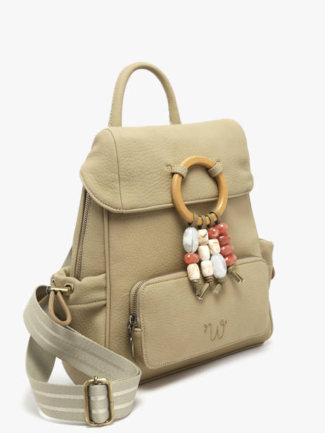 Backpack Woomen Green camomille pearl WCAE02 other view 2