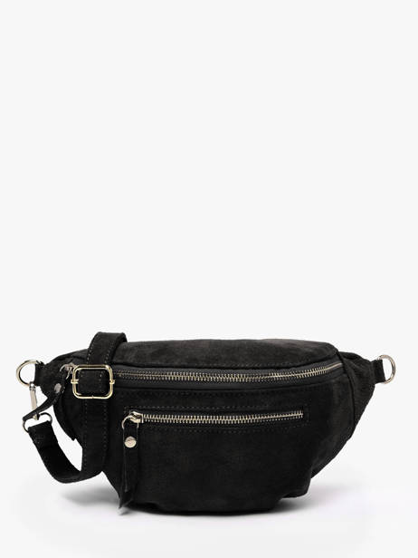 Belt Bag Leather Milano Black velvet VE24119O