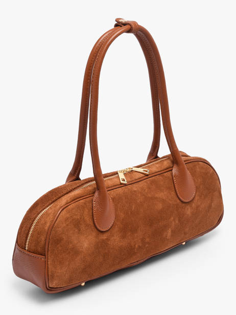 Shoulder Bag Velvet Caviar Leather Milano Brown velvet caviar VC25112 other view 2