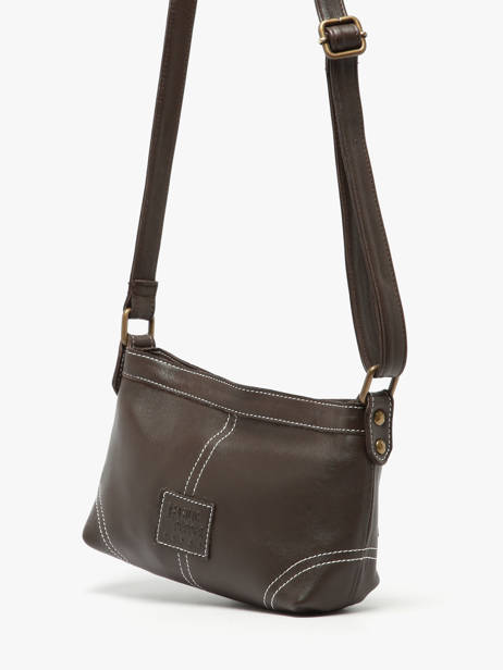Shoulder Bag Seam Leather Basilic pepper Brown seam BSEA01 other view 2