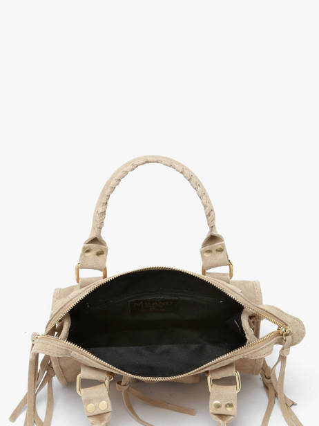 Sac Bandoulière Velvet Cuir Milano Beige velvet VE24093O vue secondaire 3