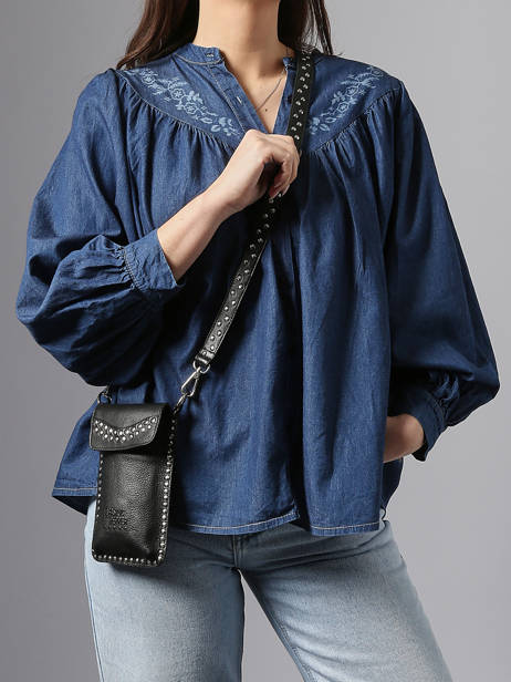 Phone Case Leather Basilic pepper Black glam BGLA88 other view 1