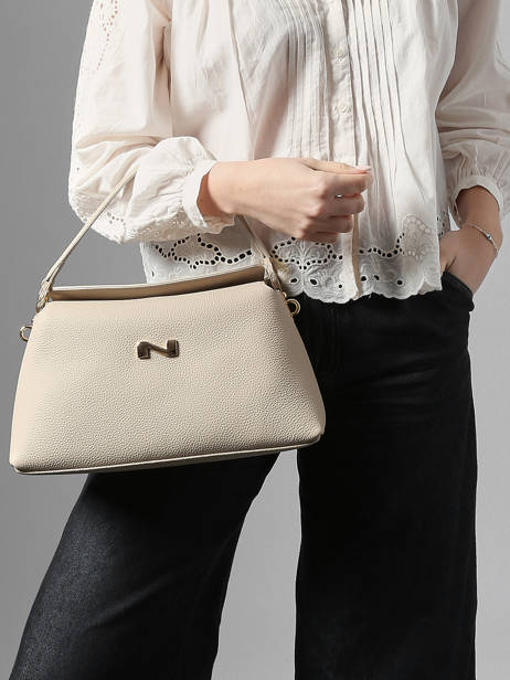 Sac Porté épaule Freesia Cuir Nathan baume Beige eden 4 vue secondaire 1