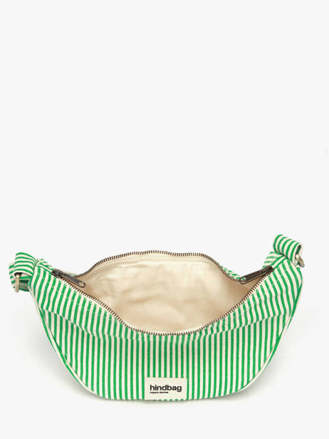 Sac Bandoulière Rayures Coton Hindbag Vert rayures RA vue secondaire 3