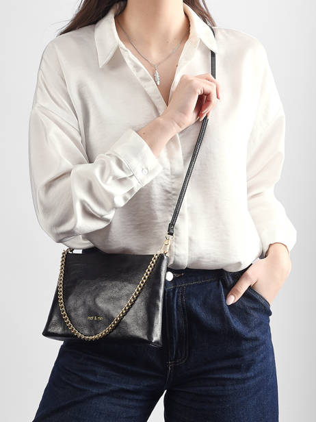 Shoulder Bag Vintage Leather Nat et nin Black vintage MOLLY other view 1